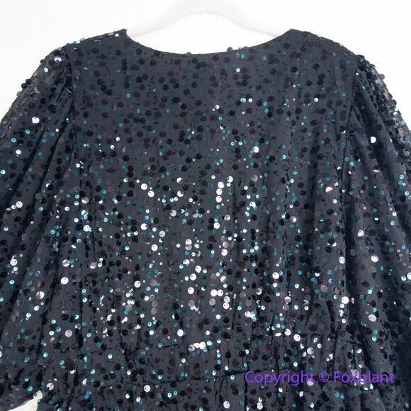 New! City Chic Scattered Glow Dress‎ - emerald, size M/18 - Picture 11 of 16